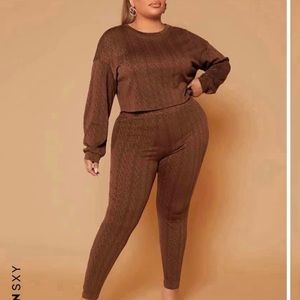 Brown two piece set